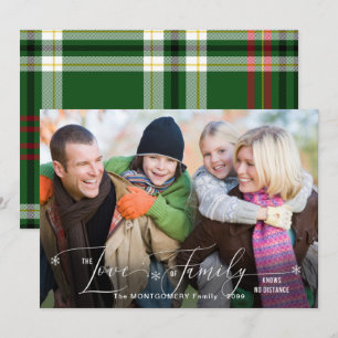 Cartes Pour Fêtes Annuelles Love of Family Snowflake Typographie Photo