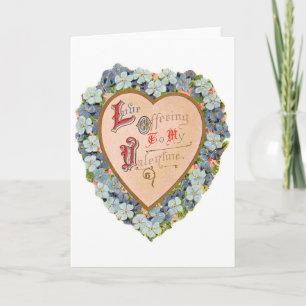 Cartes Pour Fêtes Annuelles Love Offrant Vintage Valentine's Day Card