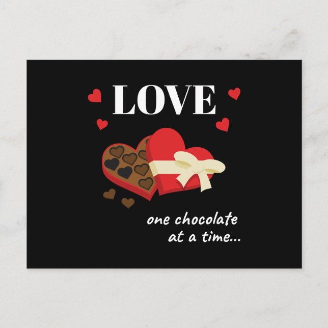 Cartes Pour Fêtes Annuelles Love One Chocolate at a Time Drôle Citation (Devant)