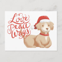 Love Peace Wags Jote Père Noël Chien Noël
