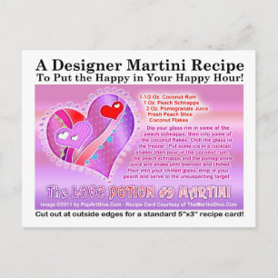Cartes Pour Fêtes Annuelles Love Potion Numéro Neuf Valentine Martini Recette