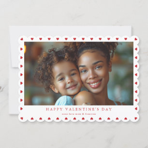 Cartes Pour Fêtes Annuelles LOVE red coeurs photo heureuse Sainte-Valentin
