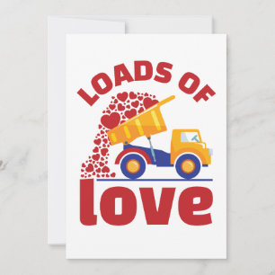 Cartes Pour Fêtes Annuelles Love Truck Valentine's Day Boy Kids