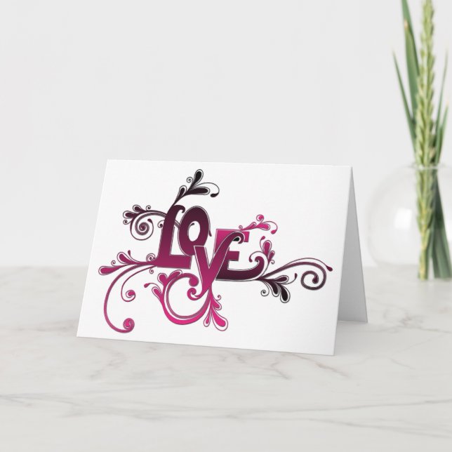 Cartes Pour Fêtes Annuelles Love Valentine Card (Devant)