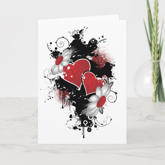 Cartes Pour Fêtes Annuelles Love Valentine's Day Red Hearts Vector Valentine (Devant)