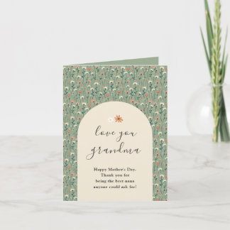 Cartes Pour Fêtes Annuelles Love You Grandma Sage Green Mother's Day