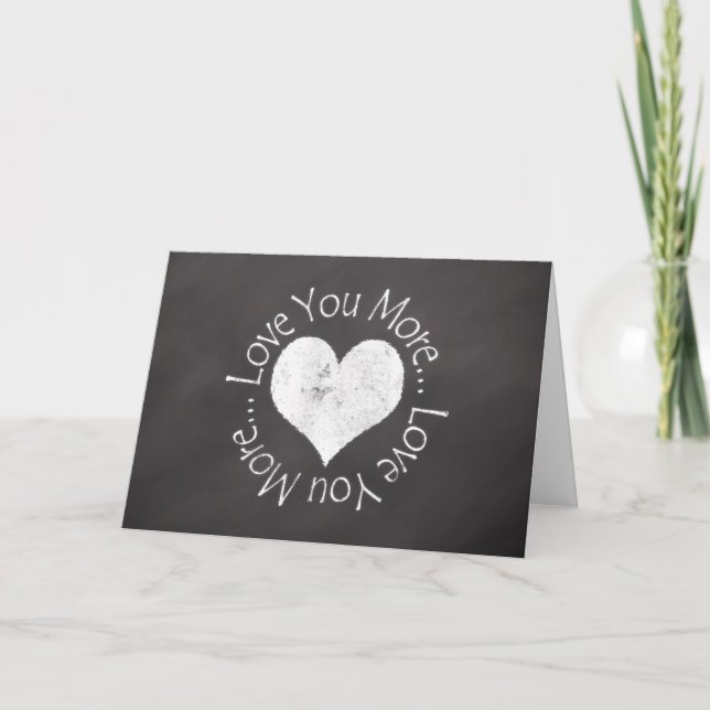 Cartes Pour Fêtes Annuelles Love You More Valentine (Devant)