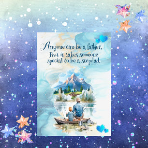 Cartes Pour Fêtes Annuelles Love You Stepdad Blue Smoky Mountains Lake Fishing