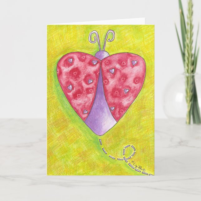 Cartes Pour Fêtes Annuelles Lovely Ladybug (Devant)
