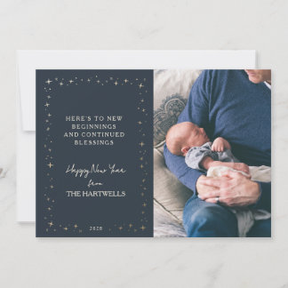 Cartes Pour Fêtes Annuelles Lovely Navy Starry New Year Photo