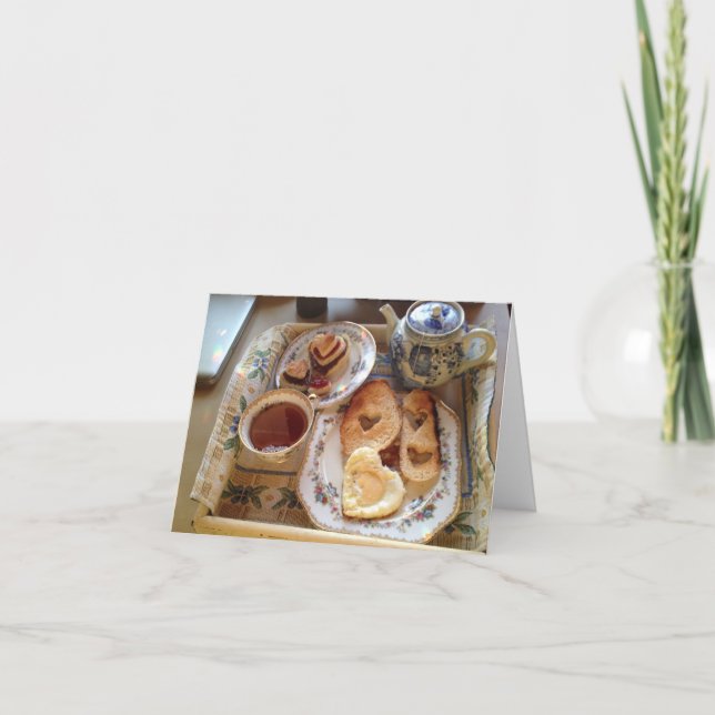 Cartes Pour Fêtes Annuelles Lovers Breakfast en Chambres d'hôtes (Devant)