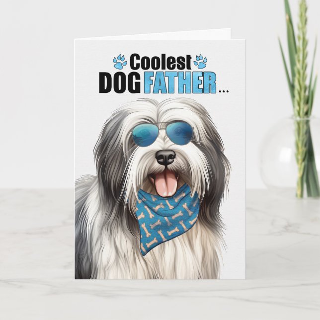 Cartes Pour Fêtes Annuelles Lowchen Chien Coolest Papa Fête des pères (Devant)