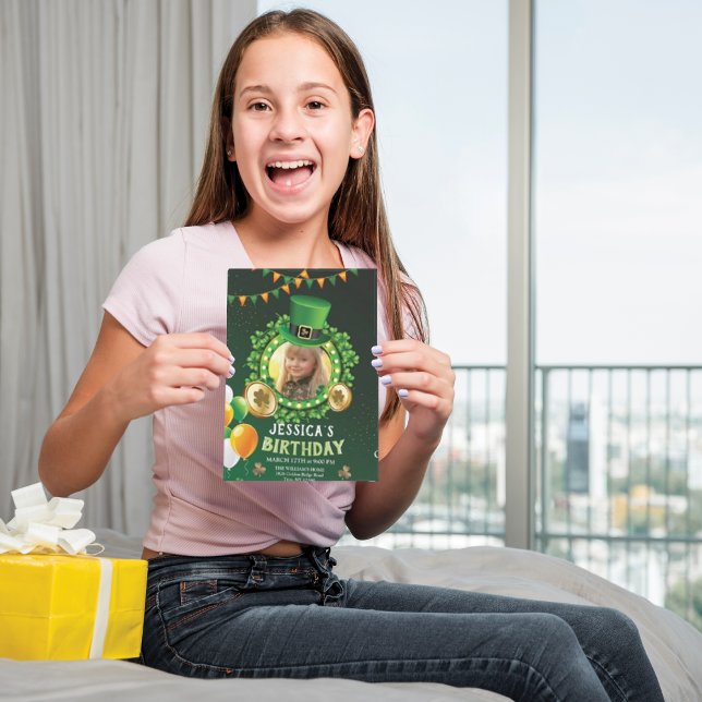 Cartes Pour Fêtes Annuelles Lucky 6E anniversaire, Saint Patrick's Day (Créateur téléchargé)