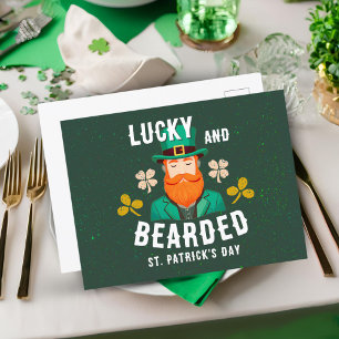 Cartes Pour Fêtes Annuelles Lucky et barbu Leprechaun de la Saint-Patrick