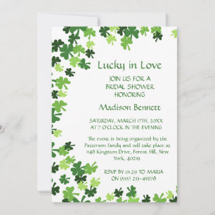 Cartes Pour Fêtes Annuelles Lucky In Love St. Patrick's Day BABYShower CARD