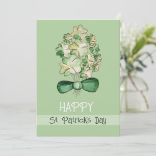 Cartes Pour Fêtes Annuelles Lucky Shamrock Clover Watercolor Art