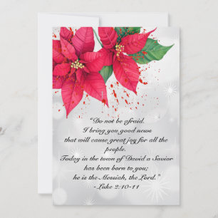 Cartes Pour Fêtes Annuelles Luke 2 Poinsettia Florale Aquarelle Belle