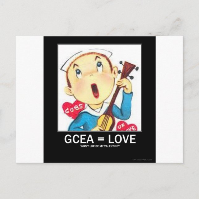 Cartes Pour Fêtes Annuelles L'ukulélé de Valentine (Devant)