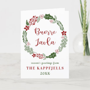 Cartes Pour Fêtes Annuelles Lule Sámi Joyeux Noël, Buorre Javla, Custom