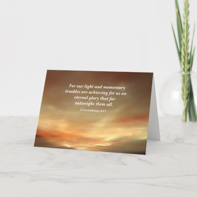 Cartes Pour Fêtes Annuelles Lumière après la tempête Christian Encouragement (Devant)