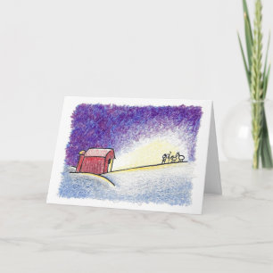 Cartes Pour Fêtes Annuelles Lumière paisible de Noël