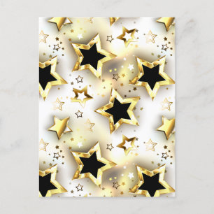Cartes Pour Fêtes Annuelles Lumière transparente avec étoiles or