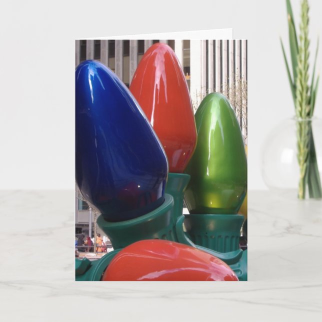 Cartes Pour Fêtes Annuelles Lumières 3 de vacances (Devant)