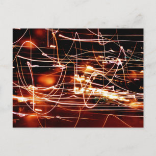 Cartes Pour Fêtes Annuelles Lumières Abstraites des arbres de Noël