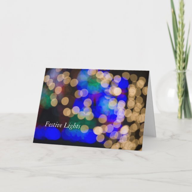Cartes Pour Fêtes Annuelles Lumières de fête (Devant)