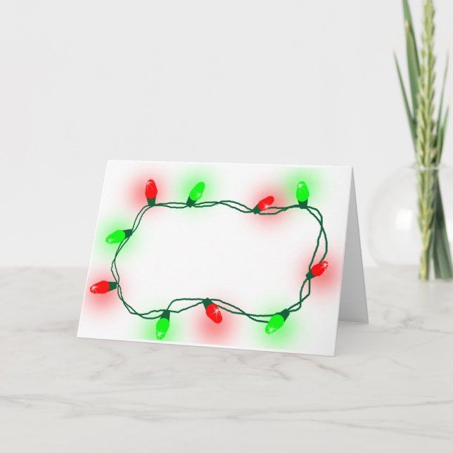 Cartes Pour Fêtes Annuelles Lumières de Noël (Devant)
