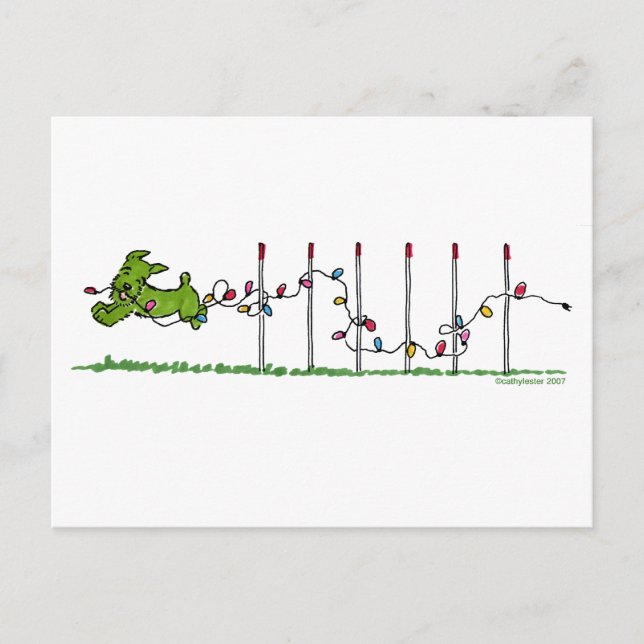 Cartes Pour Fêtes Annuelles Lumières de Noël Agilité (Devant)