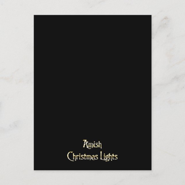 Cartes Pour Fêtes Annuelles Lumières de Noël amish (Devant)
