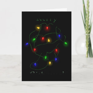 Cartes Pour Fêtes Annuelles Lumières de Noël Dachshund