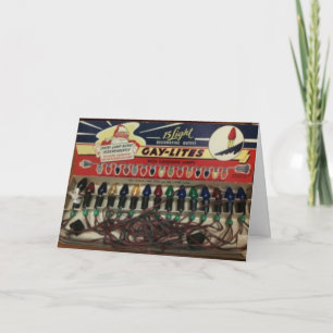 Cartes Pour Fêtes Annuelles Lumières de Noël Gay vintage