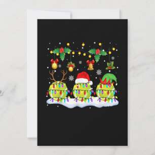 Cartes Pour Fêtes Annuelles Lumières de Noël Trois rennes Père Noël Elfe Balle