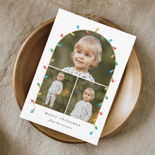 Cartes Pour Fêtes Annuelles Lumières de Noël Vintage 3 Arche photo