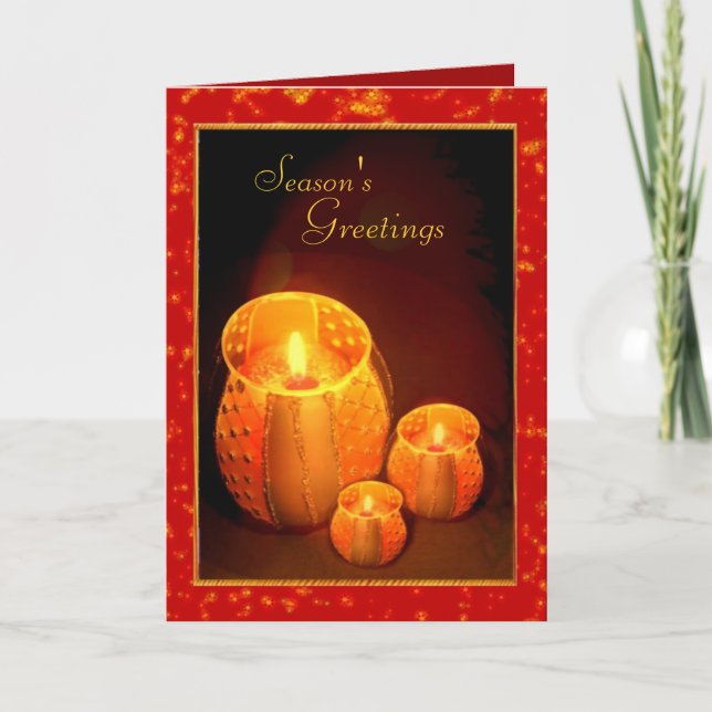 Cartes Pour Fêtes Annuelles Lumières des bougies (Devant)