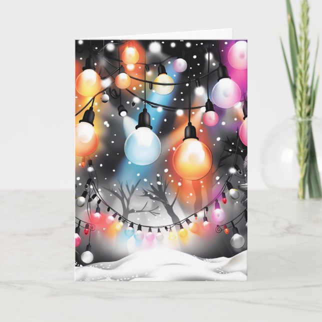 Cartes Pour Fêtes Annuelles Lumières festives (Devant)