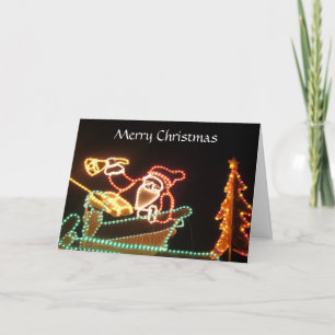 Cartes Pour Fêtes Annuelles Lumières père Noël
