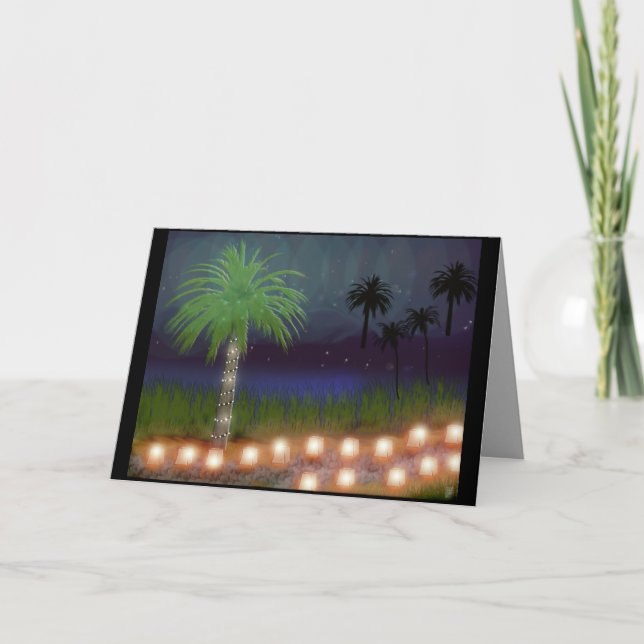 Cartes Pour Fêtes Annuelles luminaire désertique (Devant)