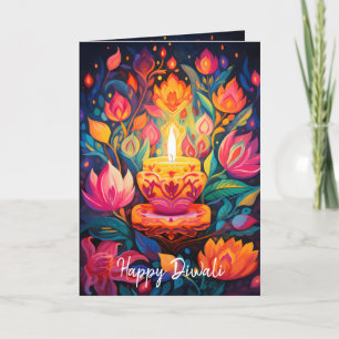 Cartes Pour Fêtes Annuelles Lumineuse Diwali Splendor