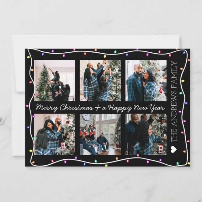 Cartes Pour Fêtes Annuelles Luminosité du néon brillant moderne Noël (Devant)