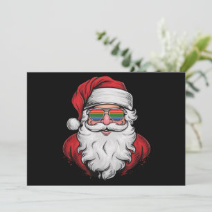 Cartes Pour Fêtes Annuelles Lunettes de soleil de Noël de fierté de Santa en p