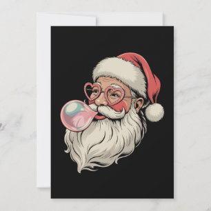 Cartes Pour Fêtes Annuelles Lunettes de soleil roses Bubble Gum Santa Noël Xma