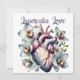 Cartes Pour Fêtes Annuelles Lupercalia Love Gothic Anatomical Heart Flowers