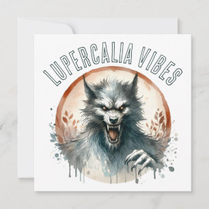 Cartes Pour Fêtes Annuelles Lupercalia Vibes Loup-Garou Saint-Valentin