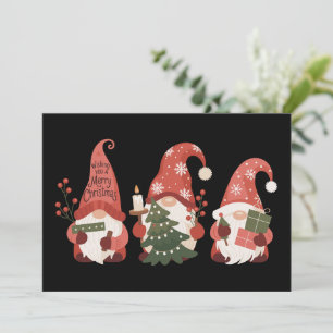 Cartes Pour Fêtes Annuelles Lutins de Noël à carreaux Santa drôle de Noël joye