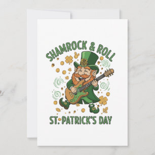 Cartes Pour Fêtes Annuelles Lutins Shamrock & Roll Drôle de St Patrick
