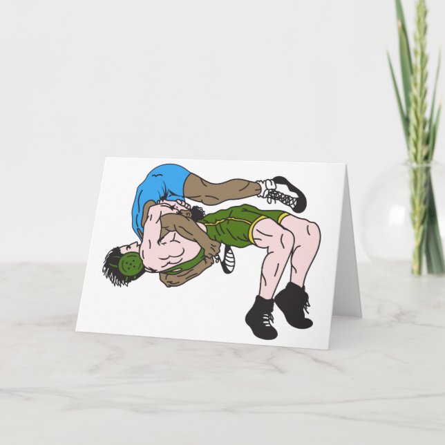 Cartes Pour Fêtes Annuelles Lutte (Devant)