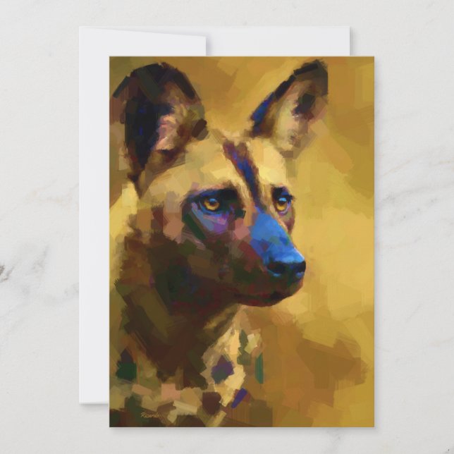 Cartes Pour Fêtes Annuelles Lycaon Pictus (Devant)